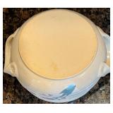 Rustic Stoneware Soup Tureen & Bowl Set with Floral Design Rustic Stoneware Soup Tureen & Bowl Set with Floral Design