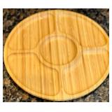 Smirly Brand Bamboo Cheese Board with Knife Set and Rattan Baskets Smirly Brand Bamboo Cheese Board with Knife Set and Rattan Baskets