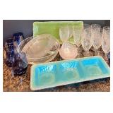 Numerous Set of Plastic Partywear Including Tumblers,  Wine Glasses and Appetizer Trays including Pier 1 Numerous Set of Plastic Partywear Including Tumblers,  Wine Glasses and Appetizer Trays including Pier 1
