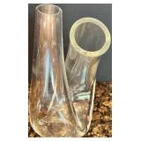 Set of 3 Elegant Crystal Vases in Assorted Designs Set of 3 Elegant Crystal Vases in Assorted Designs