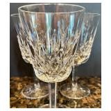 Set of 9 Waterford Crystal Wine Glasses with Cut Glass Design Set of 9 Waterford Crystal Wine Glasses with Cut Glass Design