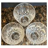Set of 9 Waterford Crystal Wine Glasses with Cut Glass Design Set of 9 Waterford Crystal Wine Glasses with Cut Glass Design