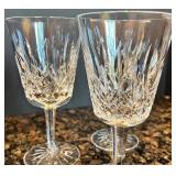 Set of 9 Waterford Crystal Wine Glasses with Cut Glass Design Set of 9 Waterford Crystal Wine Glasses with Cut Glass Design