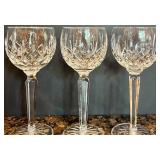 Set of 3 Waterford Crystal Goblets with Intricate Cut Design Set of 3 Waterford Crystal Goblets with Intricate Cut Design