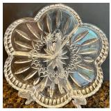 Waterford Cut Crystal Appetizer Serving Platter with Crystal Bowl, and Creamer Waterford Cut Crystal Appetizer Serving Platter with Crystal Bowl, and Creamer