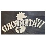 Waterford Cut Crystal Appetizer Serving Platter with Crystal Bowl, and Creamer Waterford Cut Crystal Appetizer Serving Platter with Crystal Bowl, and Creamer