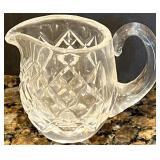 Waterford Cut Crystal Appetizer Serving Platter with Crystal Bowl, and Creamer Waterford Cut Crystal Appetizer Serving Platter with Crystal Bowl, and Creamer