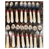 Vintage Haiku Red Stripe 48-Piece Stainless Steel Knife, Fork and Spoon Flatware Set  Vintage Haiku Red Stripe 48-Piece Stainless Steel Knife, Fork and Spoon Flatware SetÂÂ