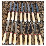 Vintage Haiku Red Stripe 48-Piece Stainless Steel Knife, Fork and Spoon Flatware Set  Vintage Haiku Red Stripe 48-Piece Stainless Steel Knife, Fork and Spoon Flatware SetÂÂ