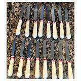 Vintage Haiku Red Stripe 48-Piece Stainless Steel Knife, Fork and Spoon Flatware Set  Vintage Haiku Red Stripe 48-Piece Stainless Steel Knife, Fork and Spoon Flatware SetÂÂ