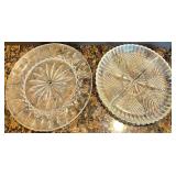 Collection of 12 Vintage Crystal Cut Glass Serving Bowls and Plates Collection of 12 Vintage Crystal Cut Glass Serving Bowls and Plates