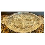 Collection of 12 Vintage Crystal Cut Glass Serving Bowls and Plates Collection of 12 Vintage Crystal Cut Glass Serving Bowls and Plates