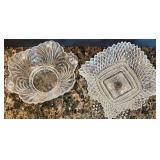 Collection of 12 Vintage Crystal Cut Glass Serving Bowls and Plates Collection of 12 Vintage Crystal Cut Glass Serving Bowls and Plates