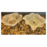 Collection of 12 Vintage Crystal Cut Glass Serving Bowls and Plates Collection of 12 Vintage Crystal Cut Glass Serving Bowls and Plates