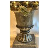 Pre-Lit Pair of Holiday Decorative Entryway Topiary Trees with LED Lights Pre-Lit Pair of Holiday Decorative Entryway Topiary Trees with LED Lights