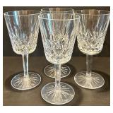 Set of 4 Waterford Crystal Lismore Wine Glasses Set of 4 Waterford Crystal Lismore Wine Glasses