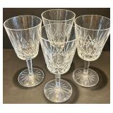 Set of 4 Waterford Crystal Lismore Wine Glasses Set of 4 Waterford Crystal Lismore Wine Glasses