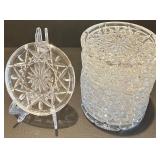 Waterford Crystal Cut Glass Collection: Bowl, Paperweight, and Coasters Waterford Crystal Cut Glass Collection: Bowl, Paperweight, and Coasters
