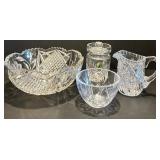 Crystal Cut Glass Heirloom Serving Set Crystal Cut Glass Heirloom Serving Set
