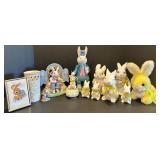 Collection of Ceramic Rabbit Figurines, Including Musical Bunnies Collection of Ceramic Rabbit Figurines, Including Musical Bunnies