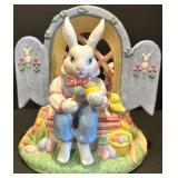 Collection of Ceramic Rabbit Figurines, Including Musical Bunnies Collection of Ceramic Rabbit Figurines, Including Musical Bunnies