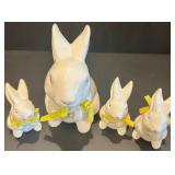 Collection of Ceramic Rabbit Figurines, Including Musical Bunnies Collection of Ceramic Rabbit Figurines, Including Musical Bunnies