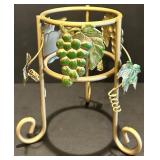 Set of 3 Metal Wheat Candle Holders with Decorative Accents and Ornate Metal Lantern Set of 3 Metal Wheat Candle Holders with Decorative Accents and Ornate Metal Lantern