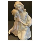 Set of 8 Porcelain Figurines: Mother and Child, Birds on Branch, and more Set of 8 Porcelain Figurines: Mother and Child, Birds on Branch, and more