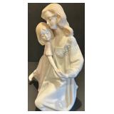 Set of 8 Porcelain Figurines: Mother and Child, Birds on Branch, and more Set of 8 Porcelain Figurines: Mother and Child, Birds on Branch, and more