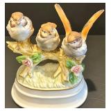 Set of 8 Porcelain Figurines: Mother and Child, Birds on Branch, and more Set of 8 Porcelain Figurines: Mother and Child, Birds on Branch, and more