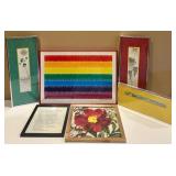 Collection of 6 Framed Inspirational and Artistic Prints Collection of 6 Framed Inspirational and Artistic Prints