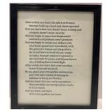 Collection of 6 Framed Inspirational and Artistic Prints Collection of 6 Framed Inspirational and Artistic Prints