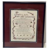 Collection of 7 Framed Inspirational Poems and Artwork Collection of 7 Framed Inspirational Poems and Artwork