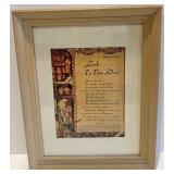 Collection of 7 Framed Inspirational Poems and Artwork Collection of 7 Framed Inspirational Poems and Artwork