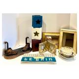 Decorative Gift Set: Star Votive Holders, Bronze Baby Shoe Stand, Lenox China Bowl & More Decorative Gift Set: Star Votive Holders, Bronze Baby Shoe Stand, Lenox China Bowl & More