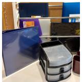 Collection of Office Supplies Including Binders and Desk Organizers Collection of Office Supplies Including Binders and Desk Organizers
