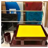Collection of Office Supplies Including Binders and Desk Organizers Collection of Office Supplies Including Binders and Desk Organizers