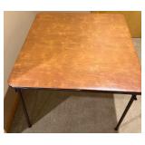 Card Table with 4 Brown Folding Chairs Card Table with 4 Brown Folding Chairs
