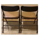 Card Table with 4 Brown Folding Chairs Card Table with 4 Brown Folding Chairs