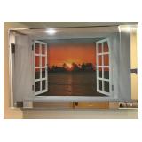 Framed Sunset Ocean Beach LED Lighted Motion Picture with sound of waves Framed Sunset Ocean Beach LED Lighted Motion Picture with sound of waves