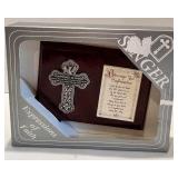 Collection of Cribbage Board, Playing Cards, and Blessings Plaque Collection of Cribbage Board, Playing Cards, and Blessings Plaque