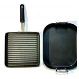 Calphalon 2-Piece Roasting Pan and Square Grill Pan Set Calphalon 2-Piece Roasting Pan and Square Grill Pan Set