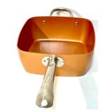 Set of Copper Chef Square Pan, Cooling Rack and Benjamin & Medwin Copper Colander Set of Copper Chef Square Pan, Cooling Rack and Benjamin & Medwin Copper Colander