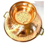 Set of Copper Chef Square Pan, Cooling Rack and Benjamin & Medwin Copper Colander Set of Copper Chef Square Pan, Cooling Rack and Benjamin & Medwin Copper Colander