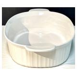 Collection of Cooking and Serving Dishes including 4 Vintage Corning Ware Bowls with lid, Corning Wear Baking Dish,  Swiss Fire Gel Collection of Cooking and Serving Dishes including 4 Vintage Corning Ware Bowls with lid, Corning Wear Baking Dish,  Swiss Fire Gel