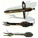 Collection of Vintage Sterling Silver Spoon and other Silverplate and Mother of Pearl Flatware and Collector Spoons Collection of Vintage Sterling Silver Spoon and other Silverplate and Mother of Pearl Flatware and Collector Spoons