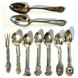 Collection of Vintage Sterling Silver Spoon and other Silverplate and Mother of Pearl Flatware and Collector Spoons Collection of Vintage Sterling Silver Spoon and other Silverplate and Mother of Pearl Flatware and Collector Spoons