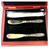Collection of Vintage Sterling Silver Spoon and other Silverplate and Mother of Pearl Flatware and Collector Spoons Collection of Vintage Sterling Silver Spoon and other Silverplate and Mother of Pearl Flatware and Collector Spoons