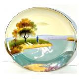 Collection of 5 Hand-Painted Decorative Asian Themed Plates By and Vase Collection of 5 Hand-Painted Decorative Asian Themed Plates By and Vase