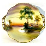 Collection of 5 Hand-Painted Decorative Asian Themed Plates By and Vase Collection of 5 Hand-Painted Decorative Asian Themed Plates By and Vase